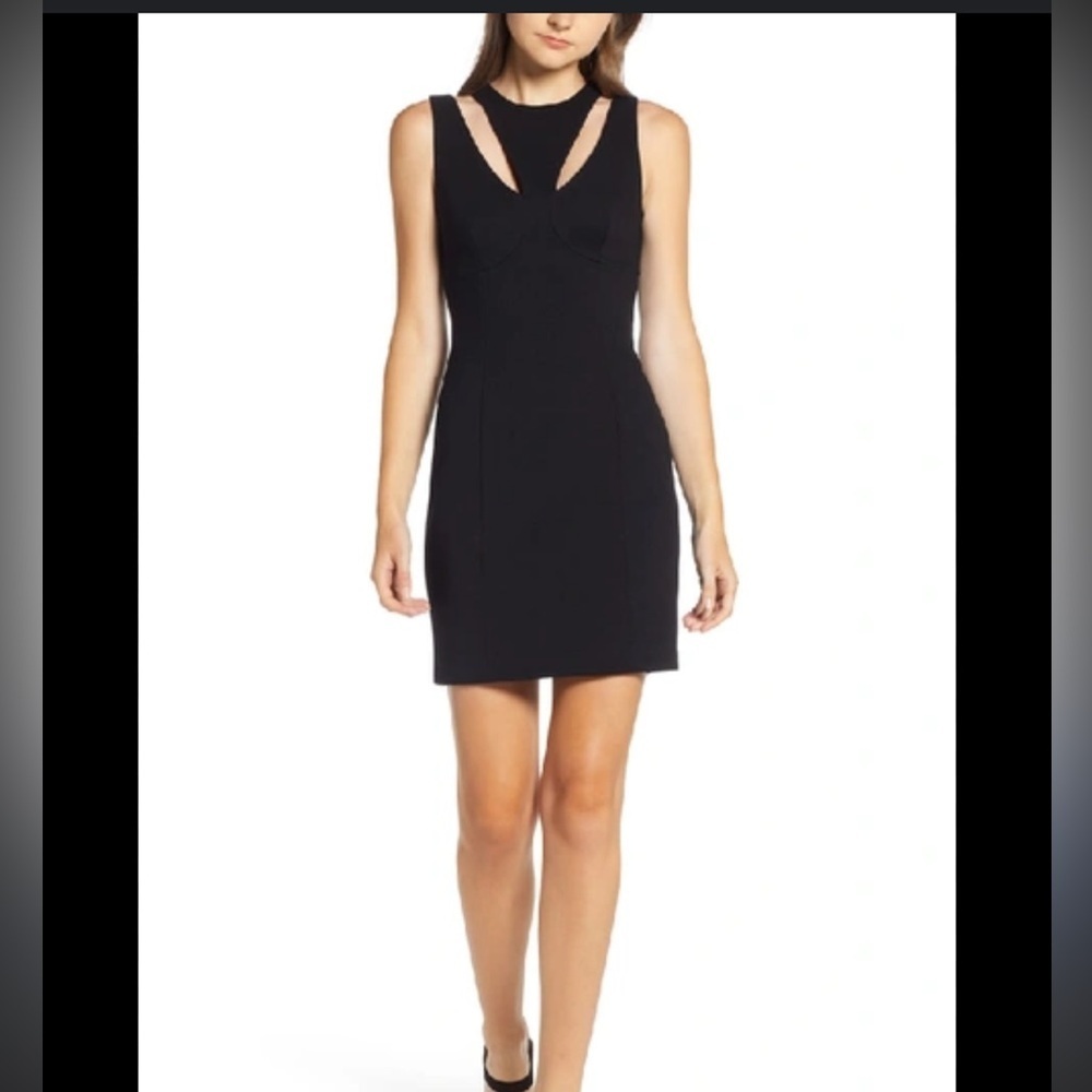 Bailey 44 Dolce Pointe Black Cutout Mini Dress - Picture 3 of 8